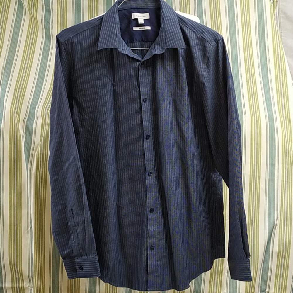 Mens calvin klein dress shirt size Large
